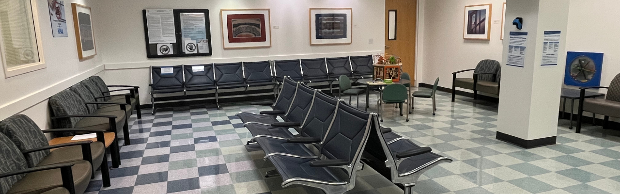 Waiting room at the health center